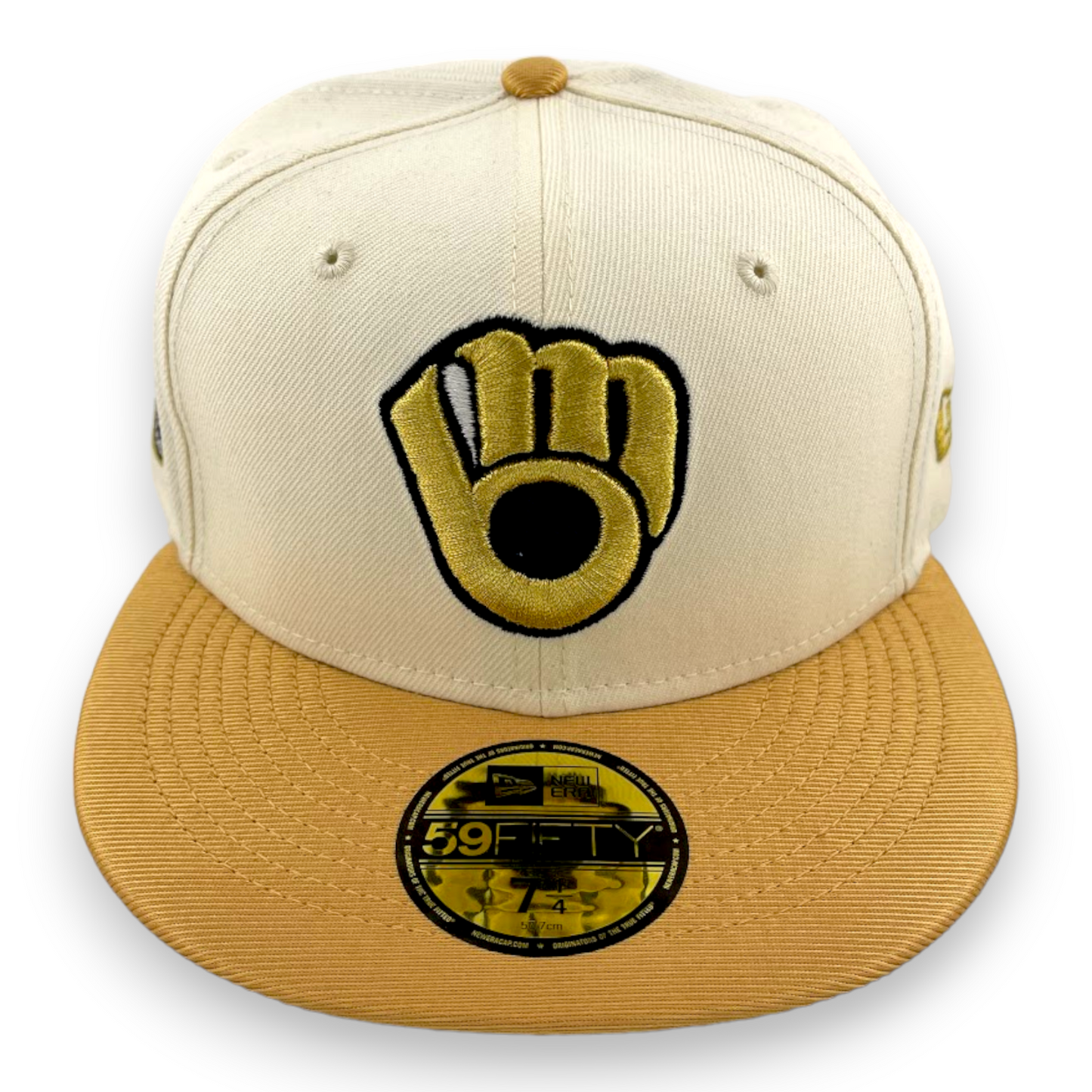 New Era Milwaukee Brewers 1982 World Series Chrome Pack Cream/Gold 59FIFTY Hat Cap