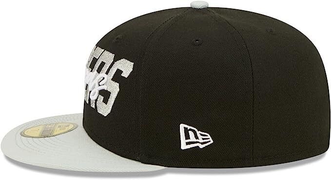 New Era Las Vegas Raiders 2022 Draft On Stage Script NFL 59FIFTY Fitted Hat Cap