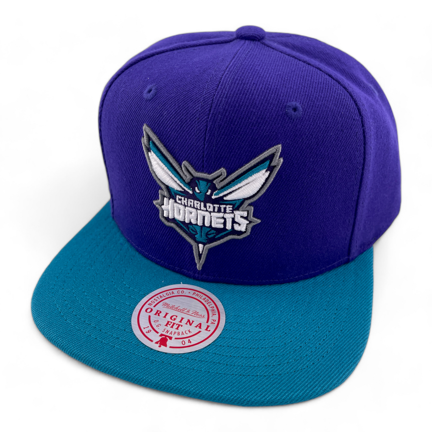 Mitchell & Ness Charlotte Hornets NBA Core Basic Classic Logo Snapback Hat Cap