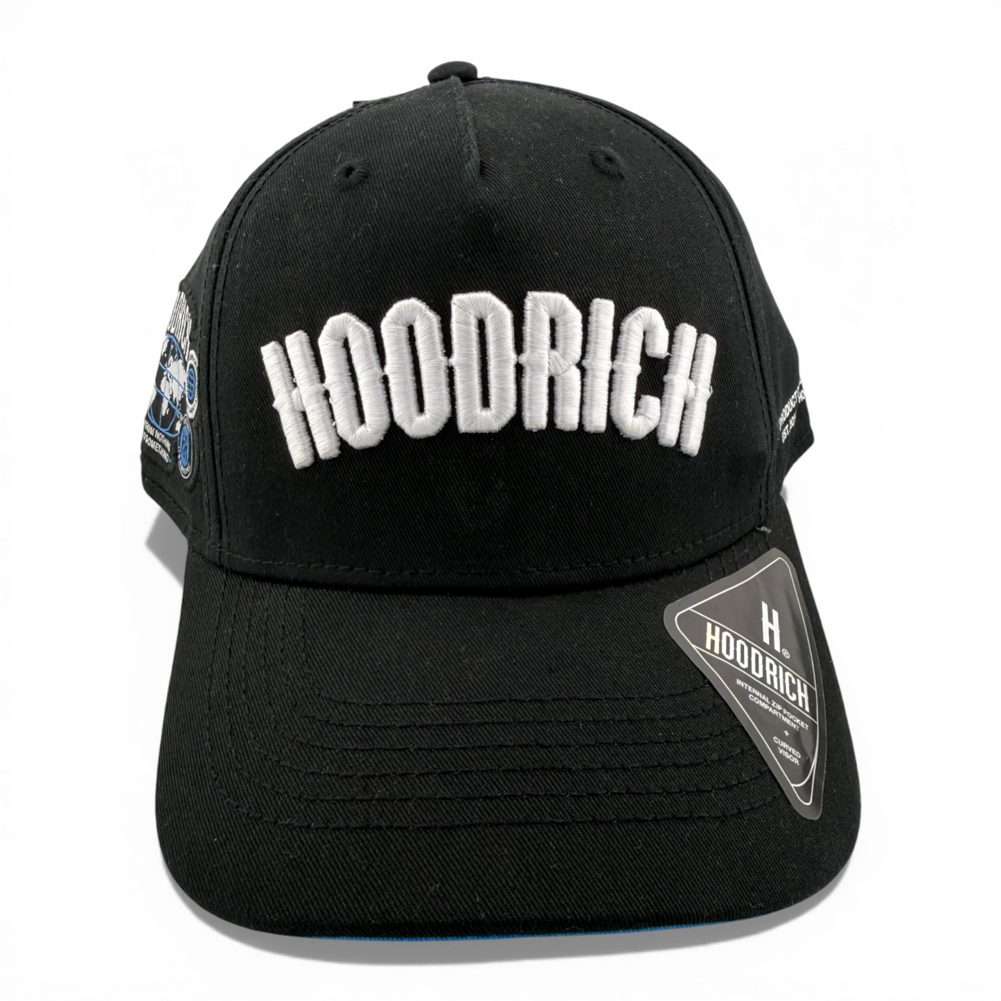 Hoodrich OG Mark Strapback Side Patch Black/Blue A-Frame Adjustable Hat Cap