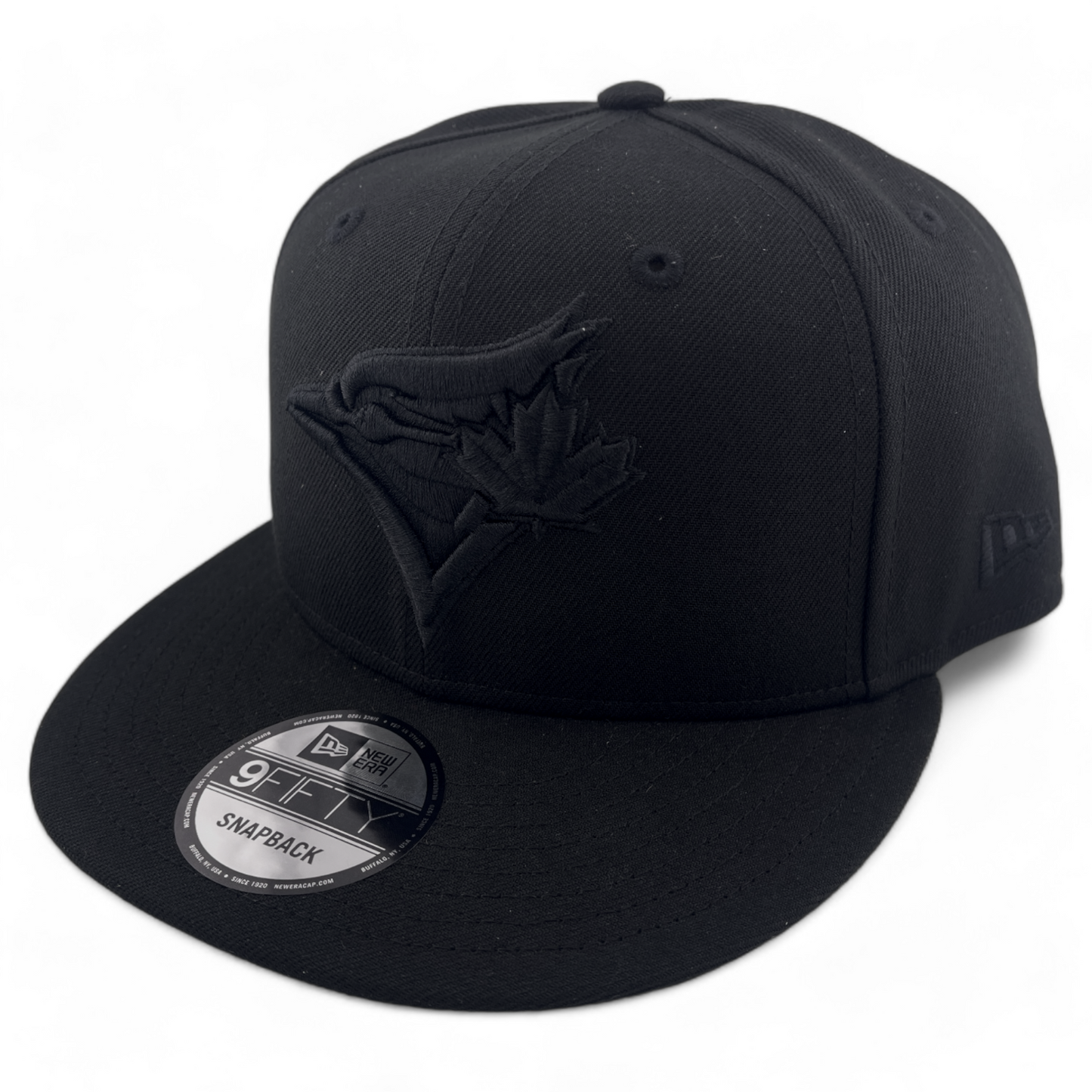 New Era Toronto Blue Jays MLB Blacked Out All Black Logo 9FIFTY Snapback Hat Cap