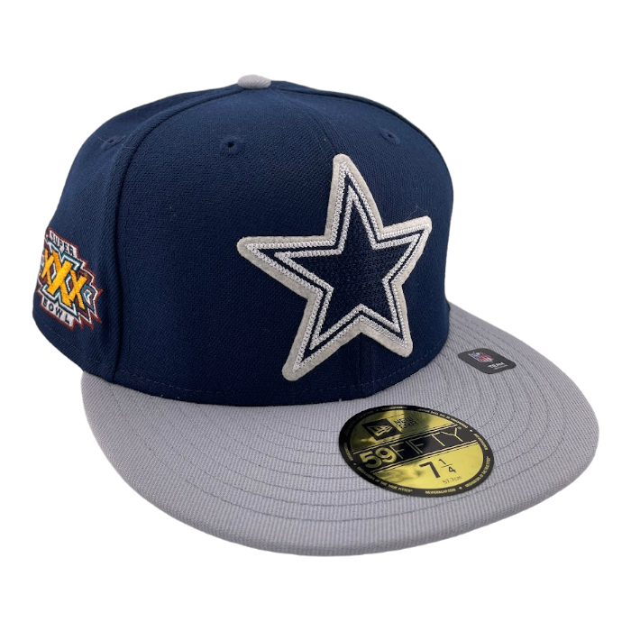 New Era Dallas Cowboys Letterman Super Bowl XXX Triple Patch 59FIFTY Fitted Hat Cap