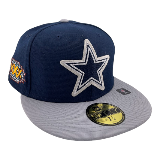 New Era Dallas Cowboys Letterman Super Bowl XXX Triple Patch 59FIFTY Fitted Hat Cap