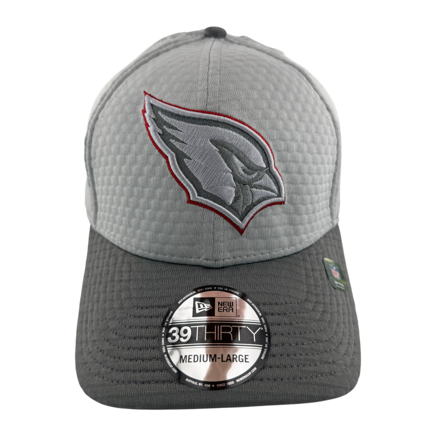 New Era Arizona Cardinals NFL 2024 Training Camp Grey 39Thirty Flex Fit Hat Cap