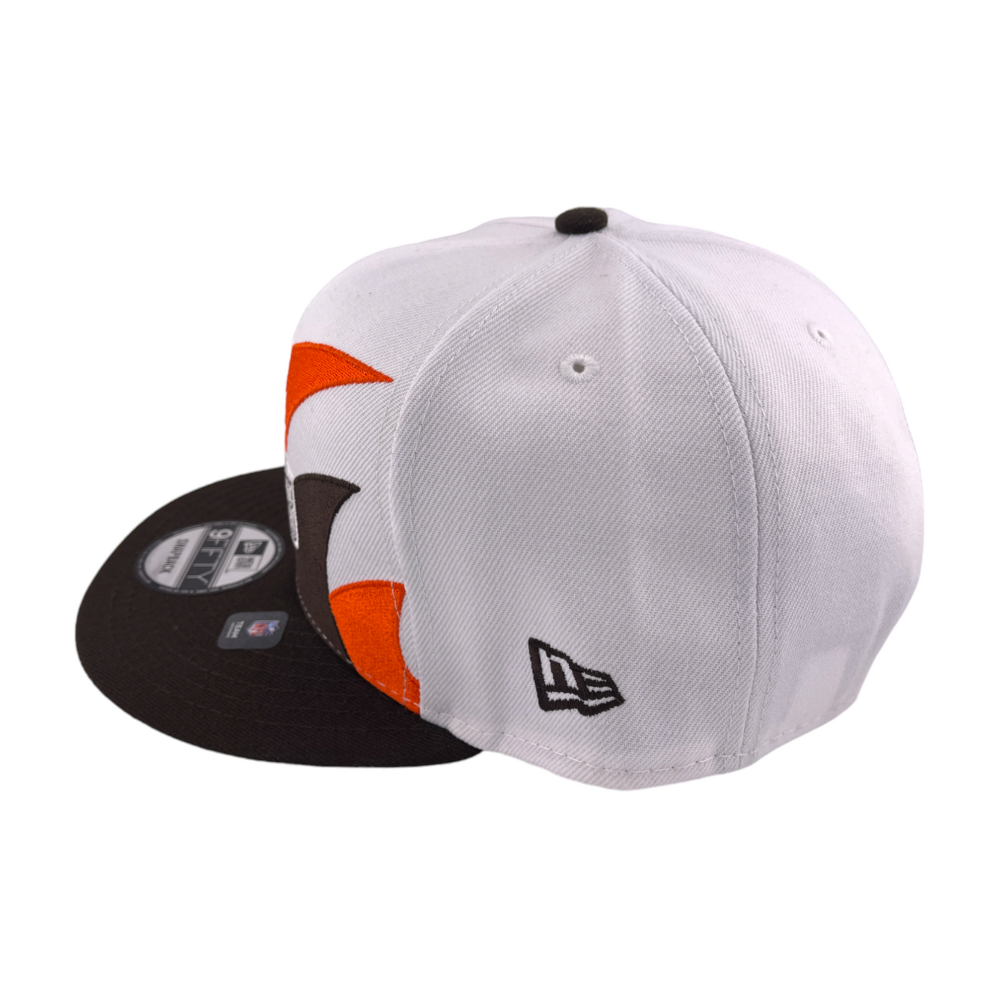 New Era Cleveland Browns Sharktooth Retro Wave NFL White 9FIFTY Snapback Hat Cap