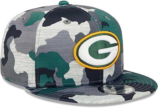 New Era Green Bay Packers Training Camp 2022 NFL Camo 9FIFTY Snapback Hat Cap