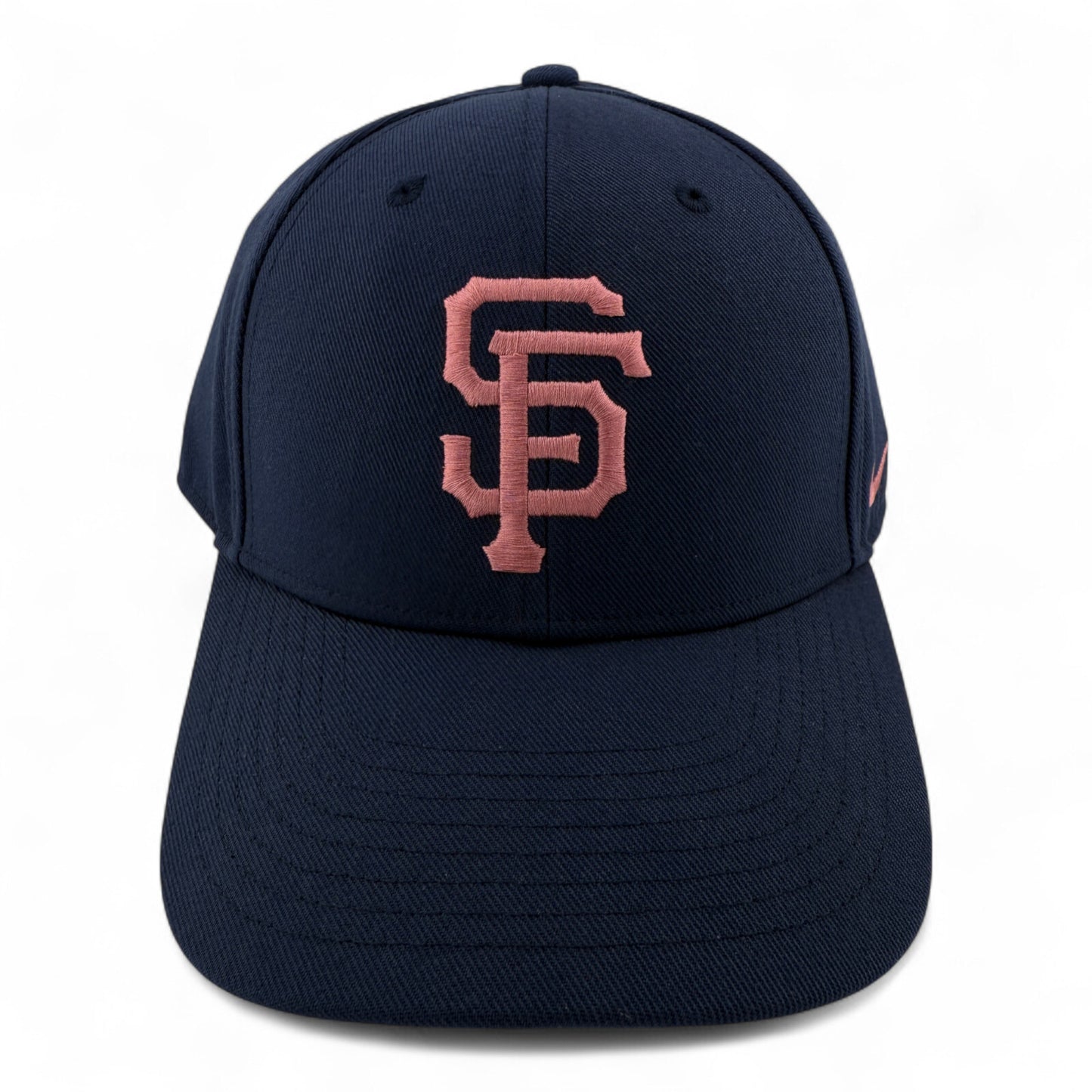 Nike San Francisco Giants MLB Pink Logo Navy Club Cap Structured Adjustable Hat
