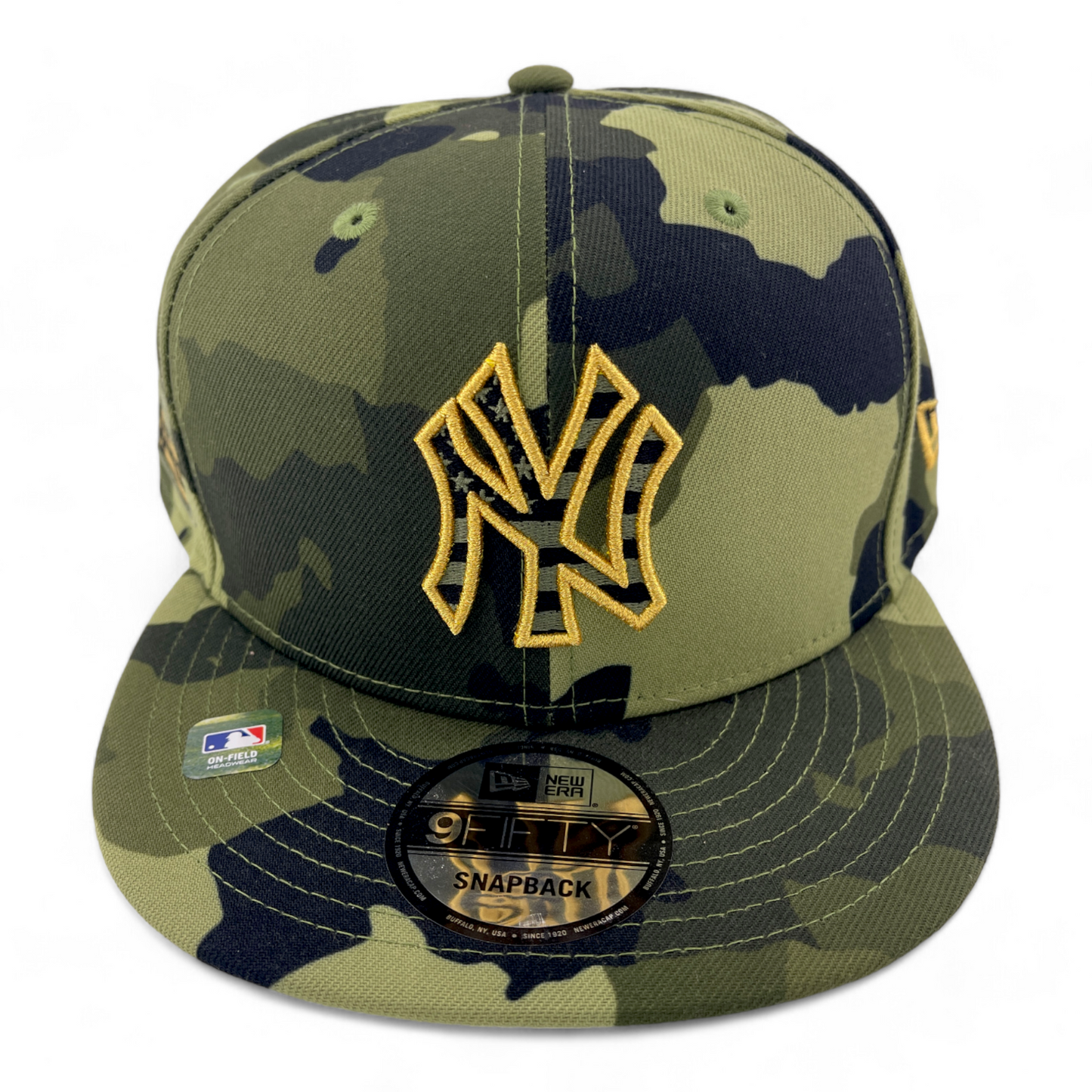 New Era New York Yankees MLB 2022 Armed Forces Day Camo 9FIFTY Snapback Hat Cap