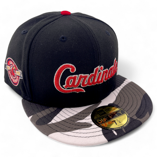 New Era St Louis Cardinals MLB Metallic Camo Pack Script Logo 59FIFTY Fitted Hat