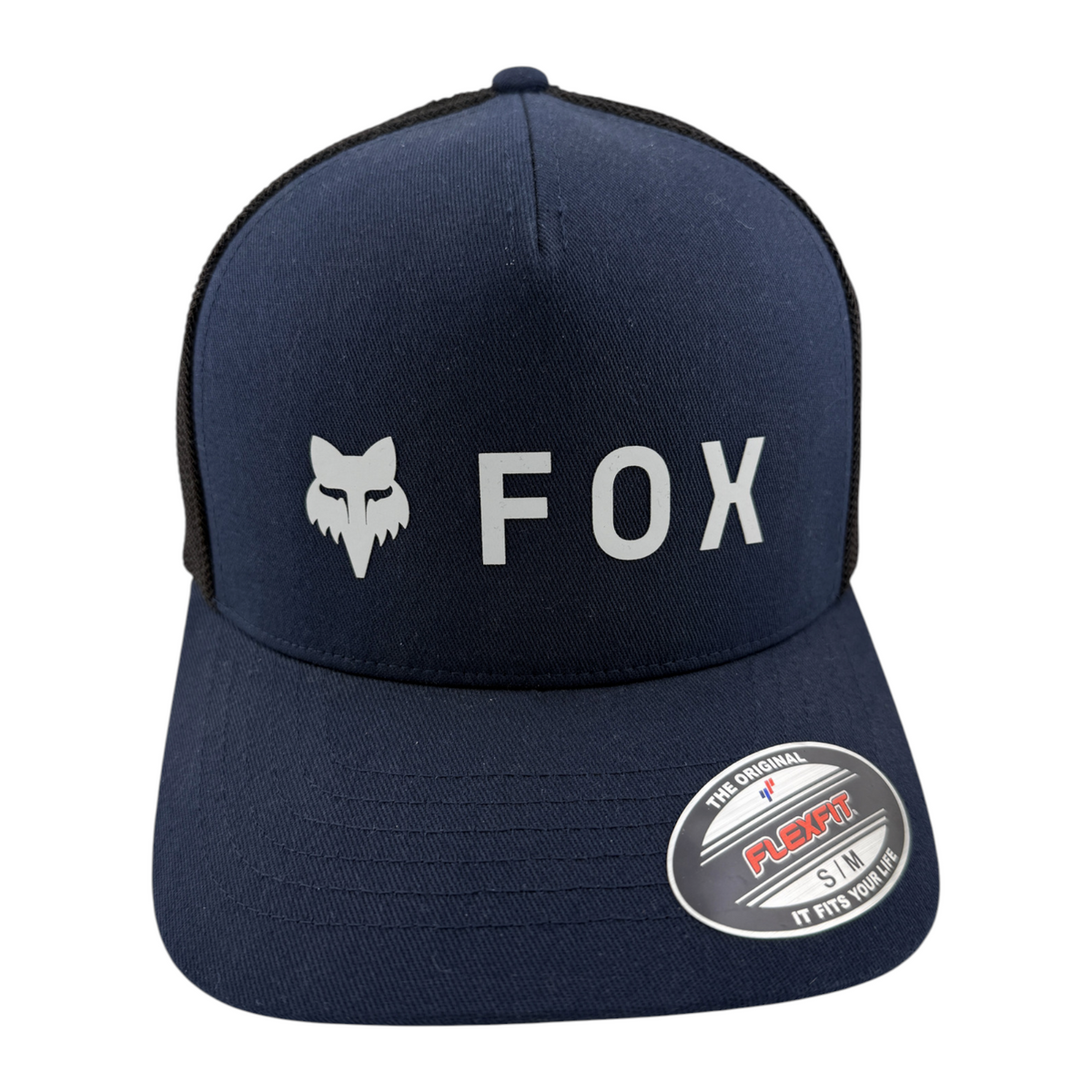 Fox Racing Absolute Navy Blue Mesh Back A-Frame Stretch Flex Fit Adult Hat Cap