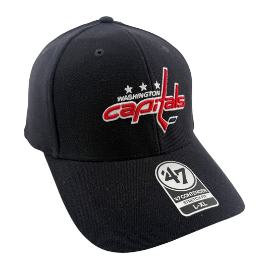 '47 Brand Washington Capitals Kickoff Navy Contender Stretch Fit Hat Cap L-XL