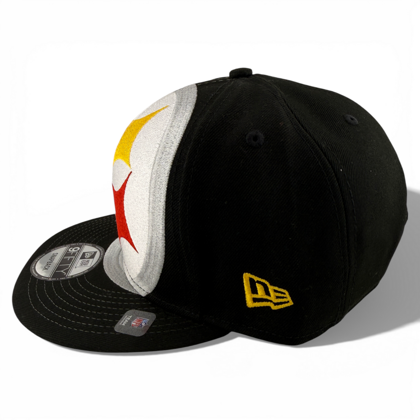 New Era Pittsburgh Steelers NFL Oversized Large Giant Logo 9Fifty Snapback Hat