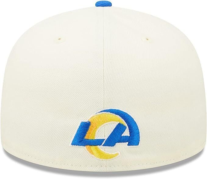 New Era Los Angeles Rams 2022 Sideline NFL Cream 59FIFTY Fitted Hat Cap