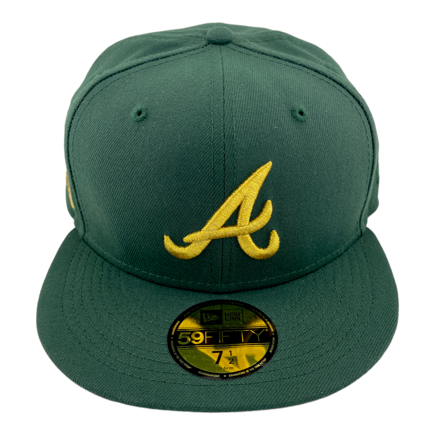 New Era Atlanta Braves 2000 All Star Game Patch Green Envy Gold Logo 59FIFTY Hat Cap