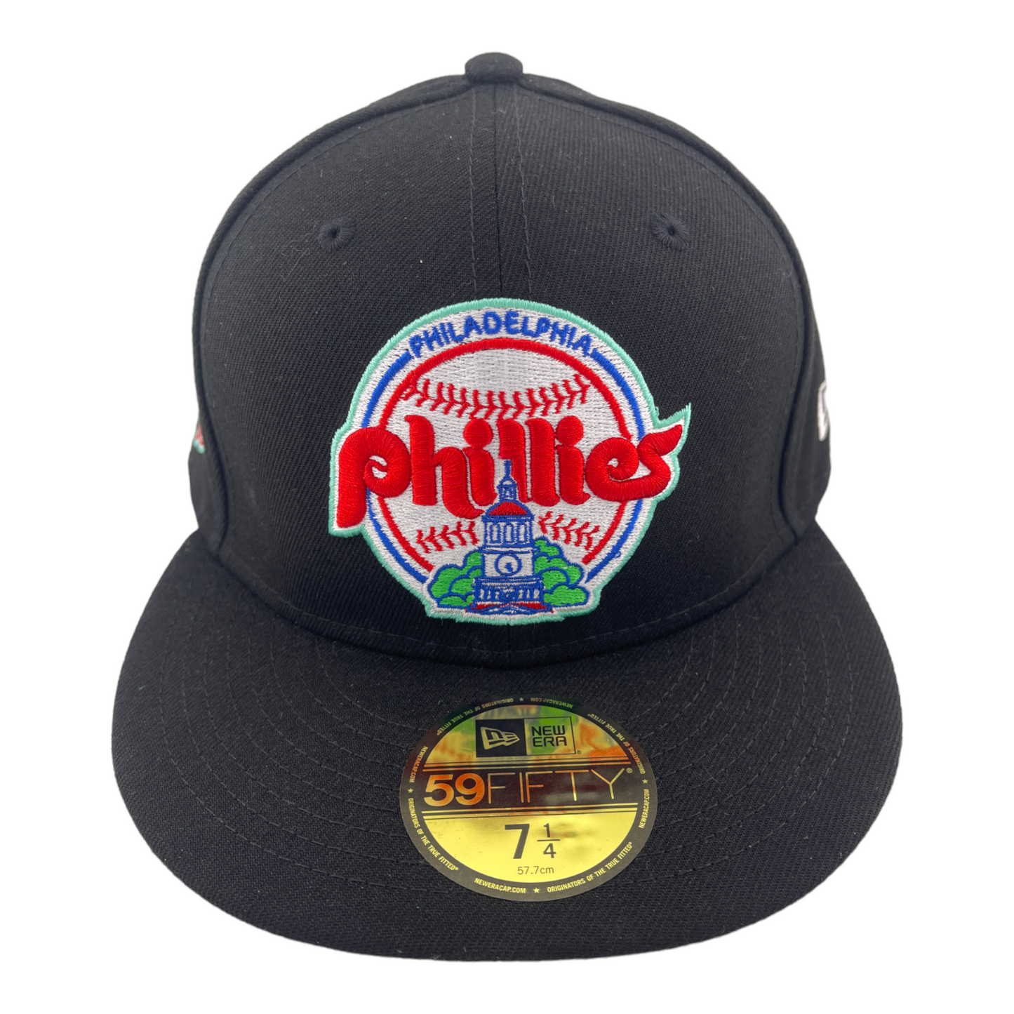 New Era Philadelphia Phillies 100th Anniversary Patch Mint Pack Pack 59FIFTY Hat Cap