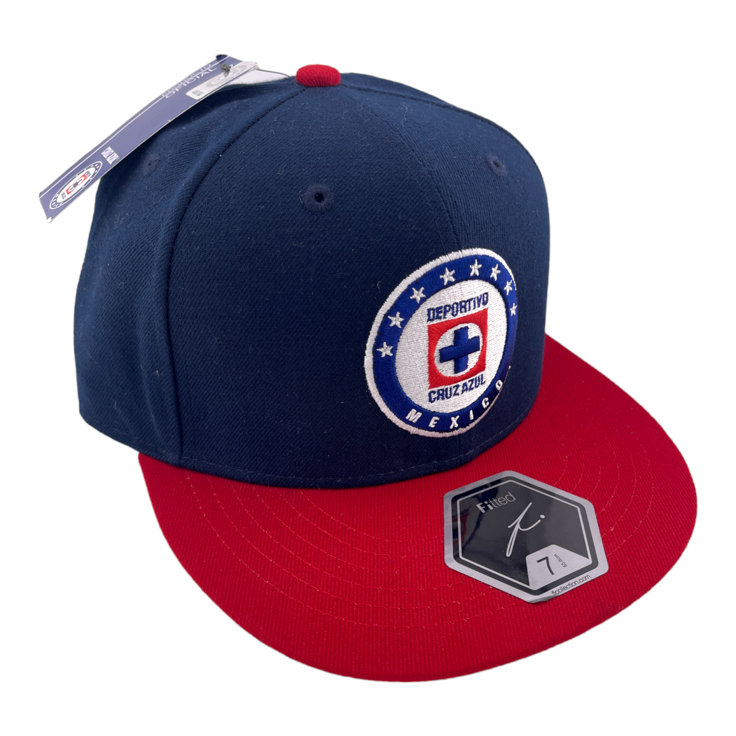 NEW Fi Collection Club Cruz Azul Mexico Dawn FT-90 Pro Blue/Red UV Fitted Hat Cap