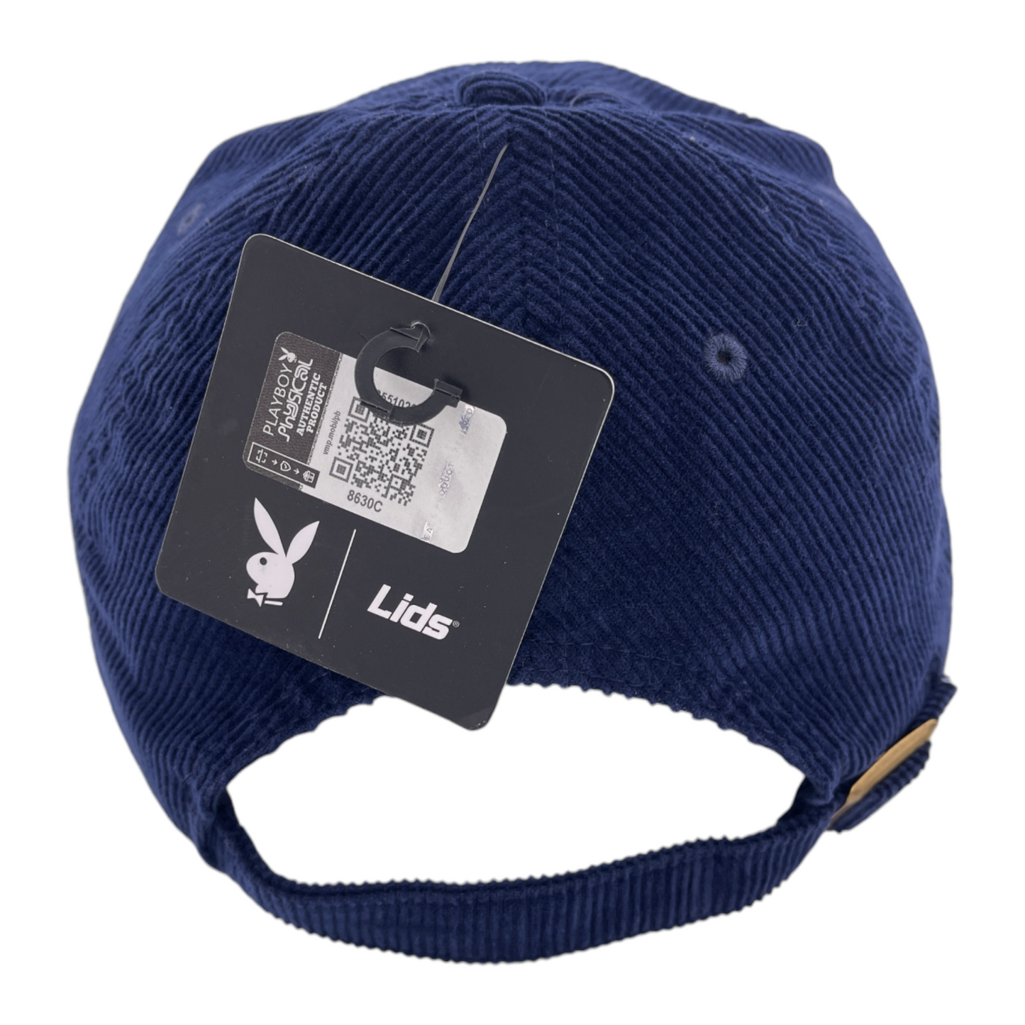 Playboy Blueberry Pie Navy Blue Gold Bunny Logo Corduroy Adjustable Dad Hat Cap