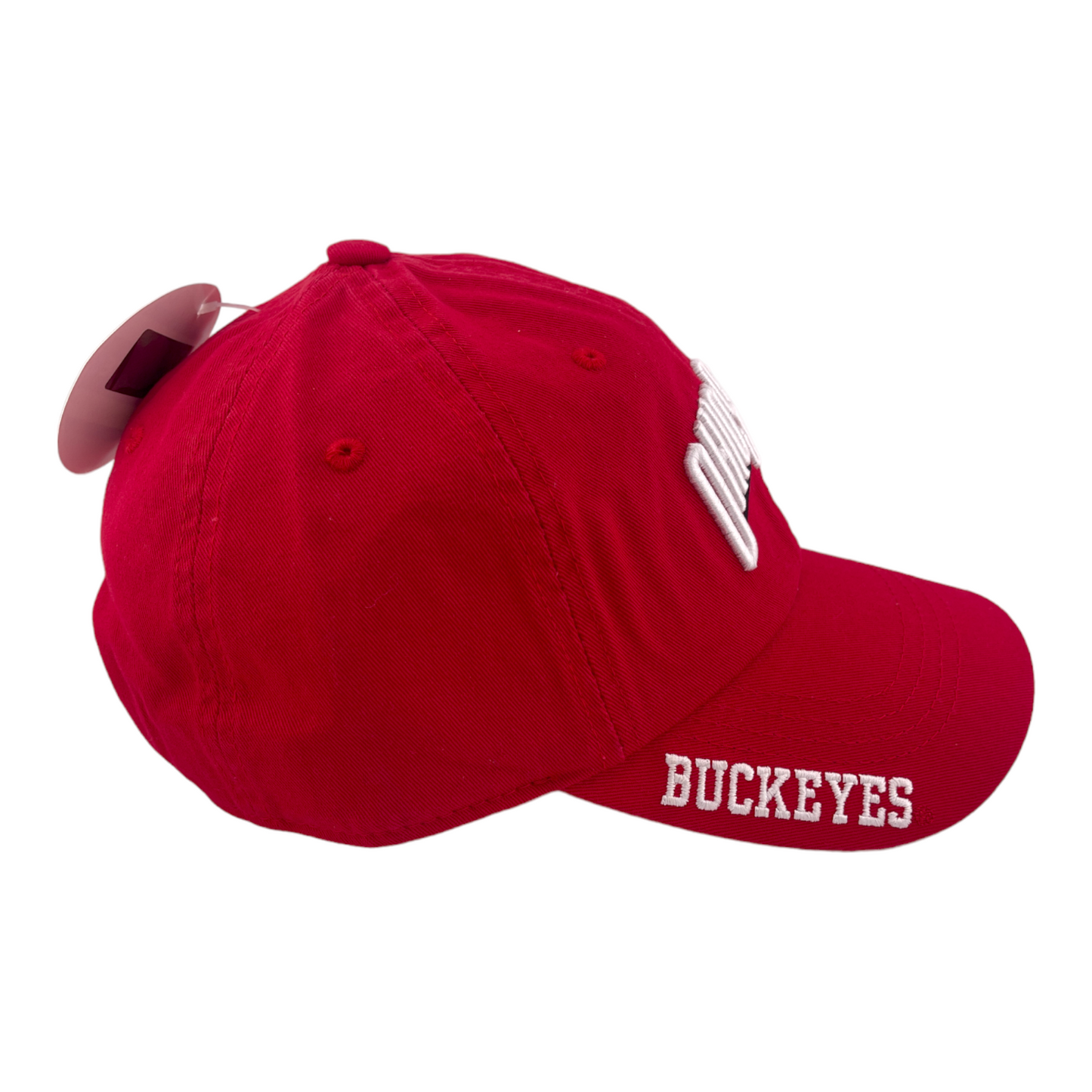 Ohio State University Buckeyes NCAA Script Logo Red Adjustable Dad Hat Cap