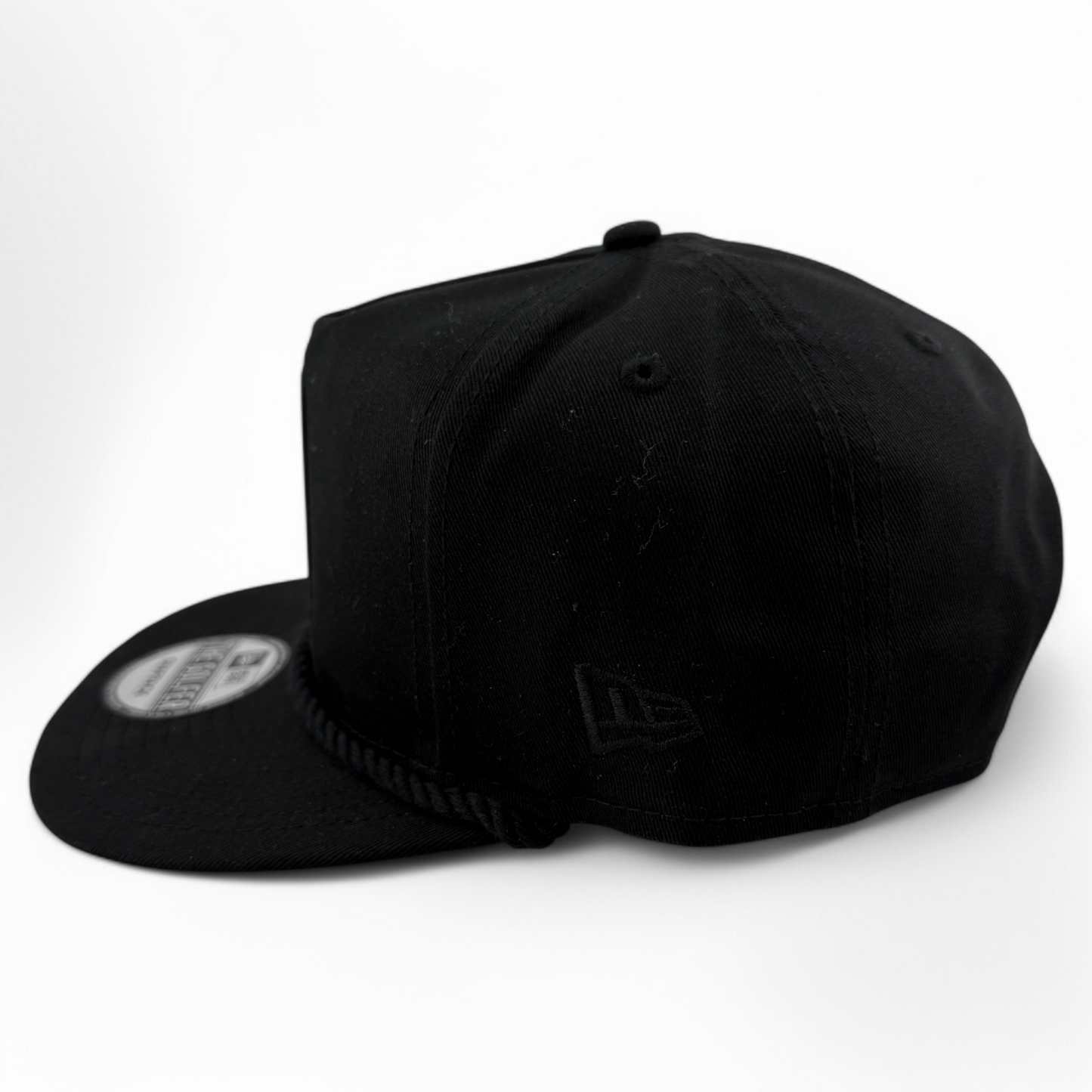 New Era NBA Logo All Black The Golfer Rope A-Frame Snapback Adjustable Hat Cap