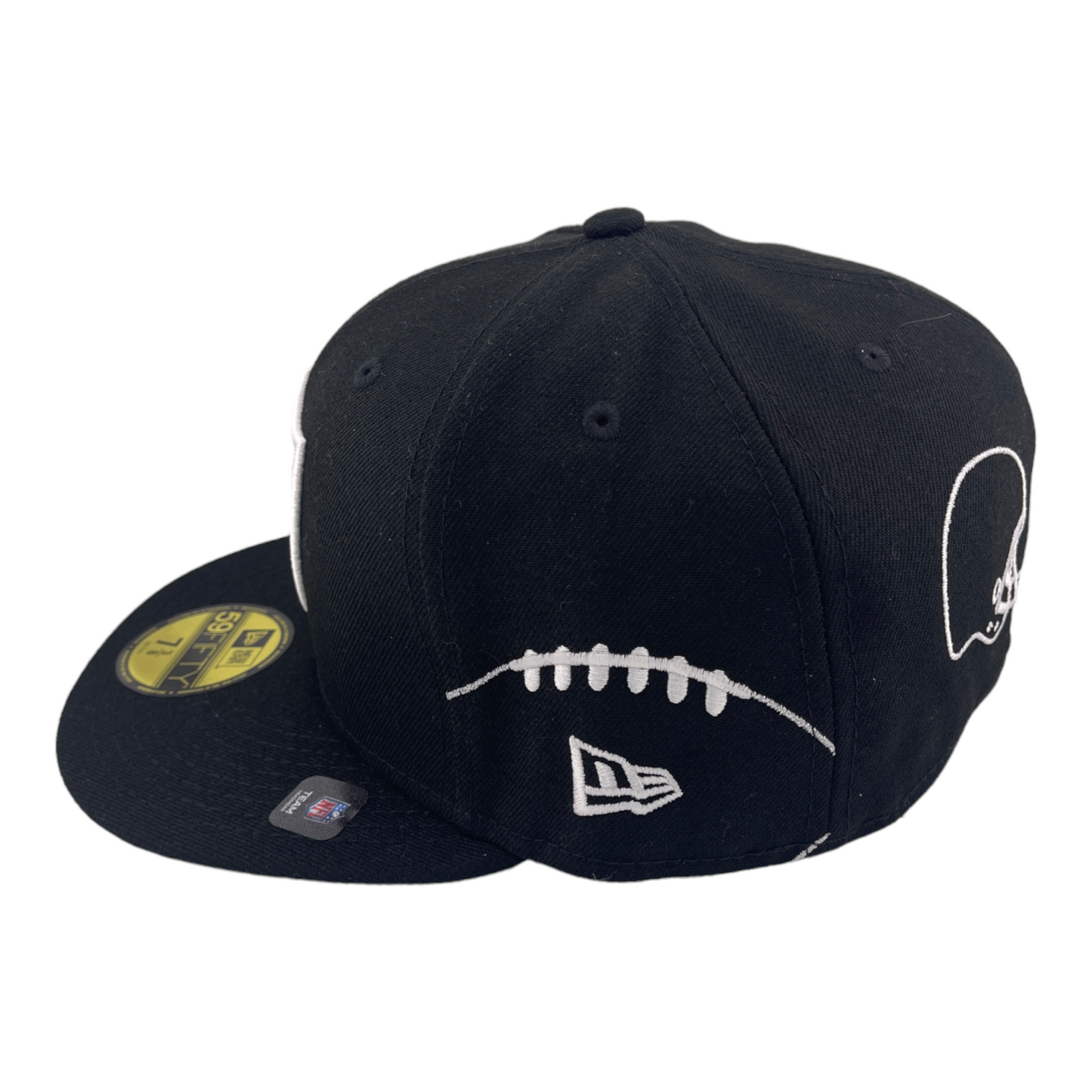 New Era Las Vegas Raiders 50 Year Patch Full Embroidery Black 59FIFTY Fitted Hat Cap