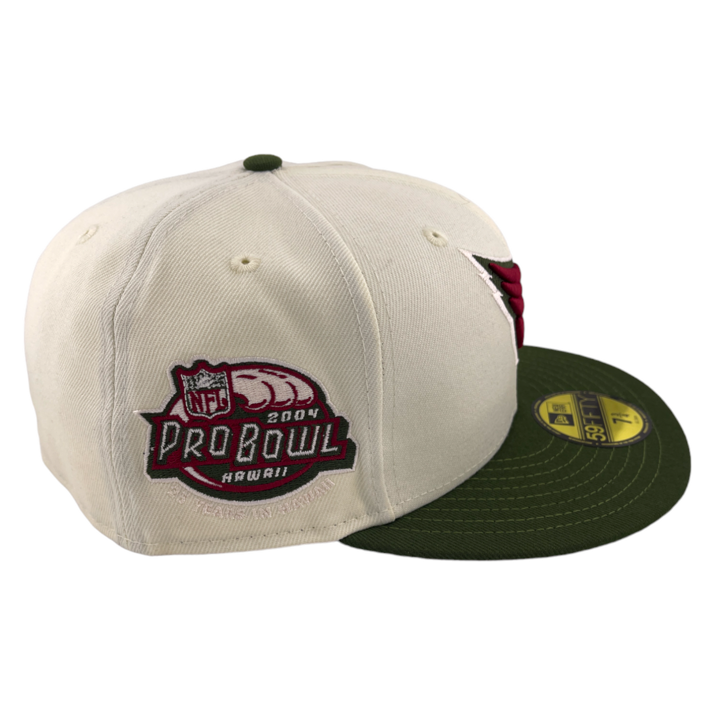 New Era Arizona Cardinals 2004 Pro Bowl Patch Ivory/Olive 59Fifty Fitted Hat