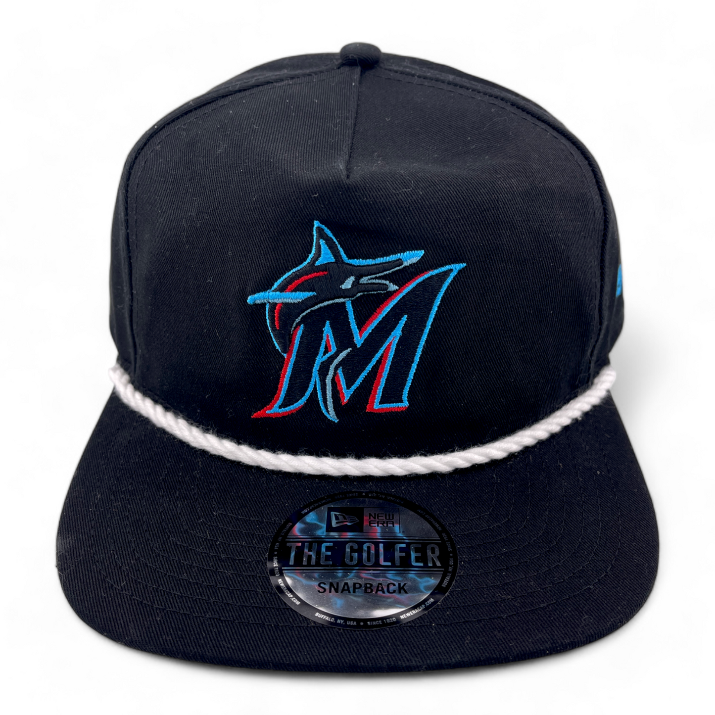 New Era Miami Marlins MLB The Golfer Rope Golf A-Frame Snapback Adjustable Hat