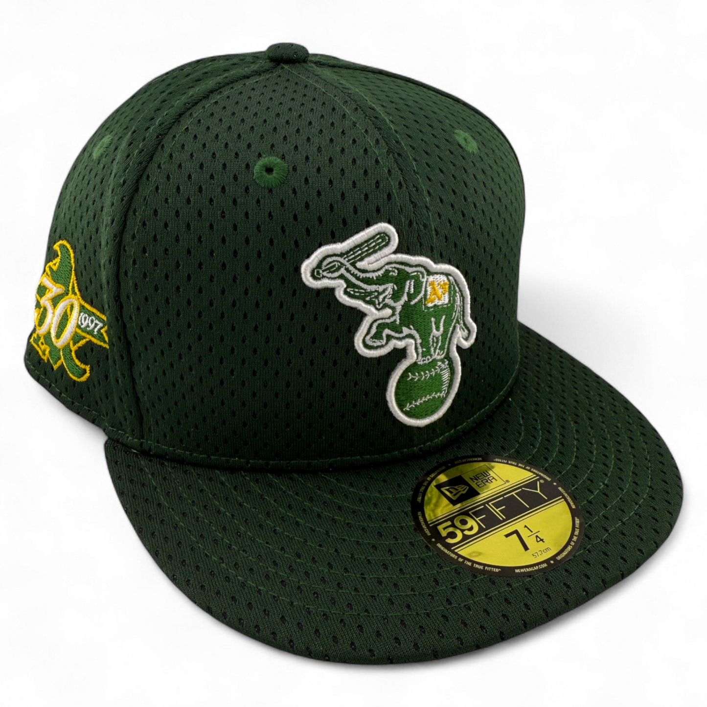 New Era Oakland Athletics A's MLB TC BP Throwback Mesh 59Fifty Fitted Hat Cap