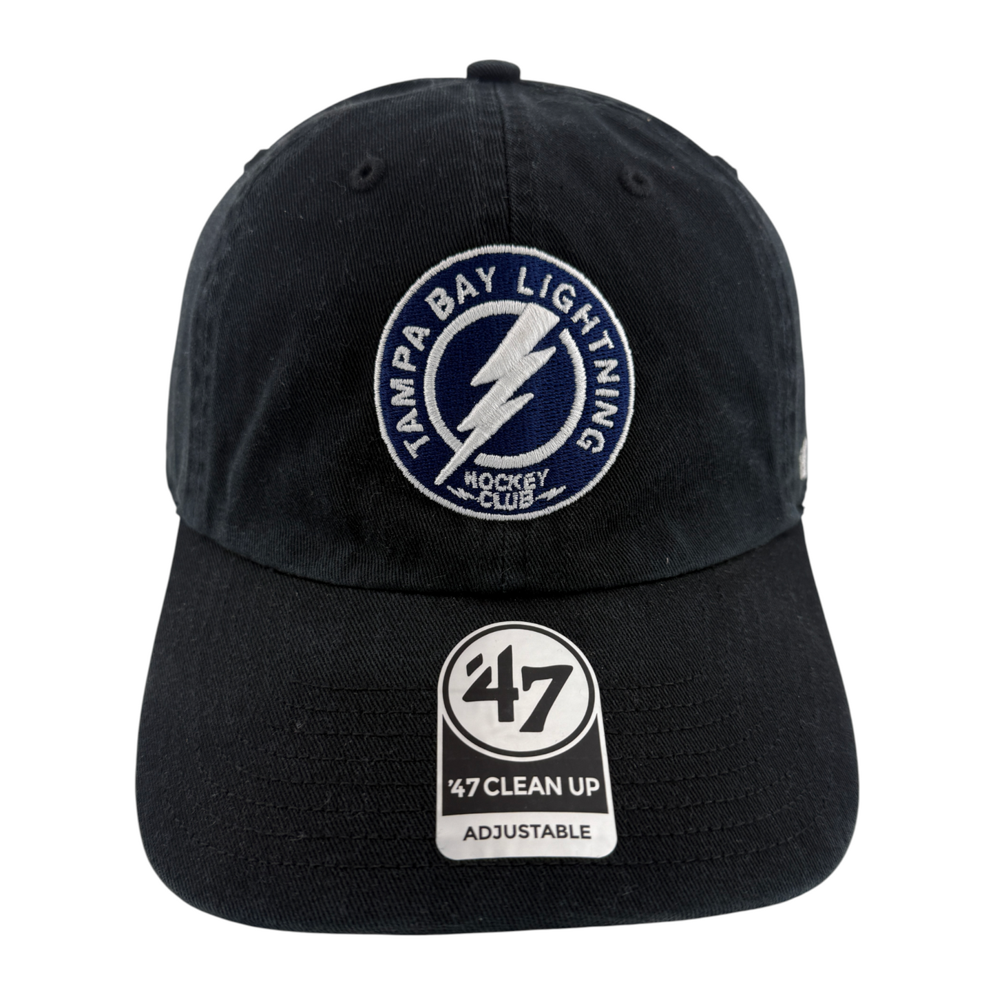 '47 Brand Tampa Bay Lightning NHL Black All Cleanup Adjustable Dad Hat Cap