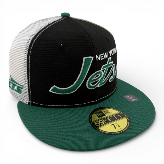 New Era New York Jets NFL Draft ‘04 Lids Script Mesh Back 59FIFTY Fitted Hat Cap