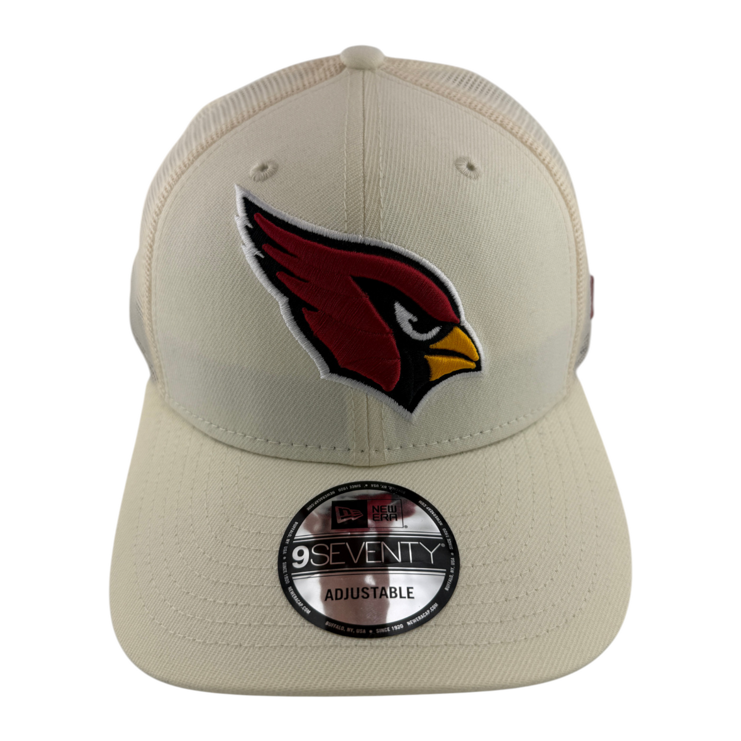 New Era Arizona Cardinals Cream Trucker Mesh 9Seventy Snapback Adjustable Hat