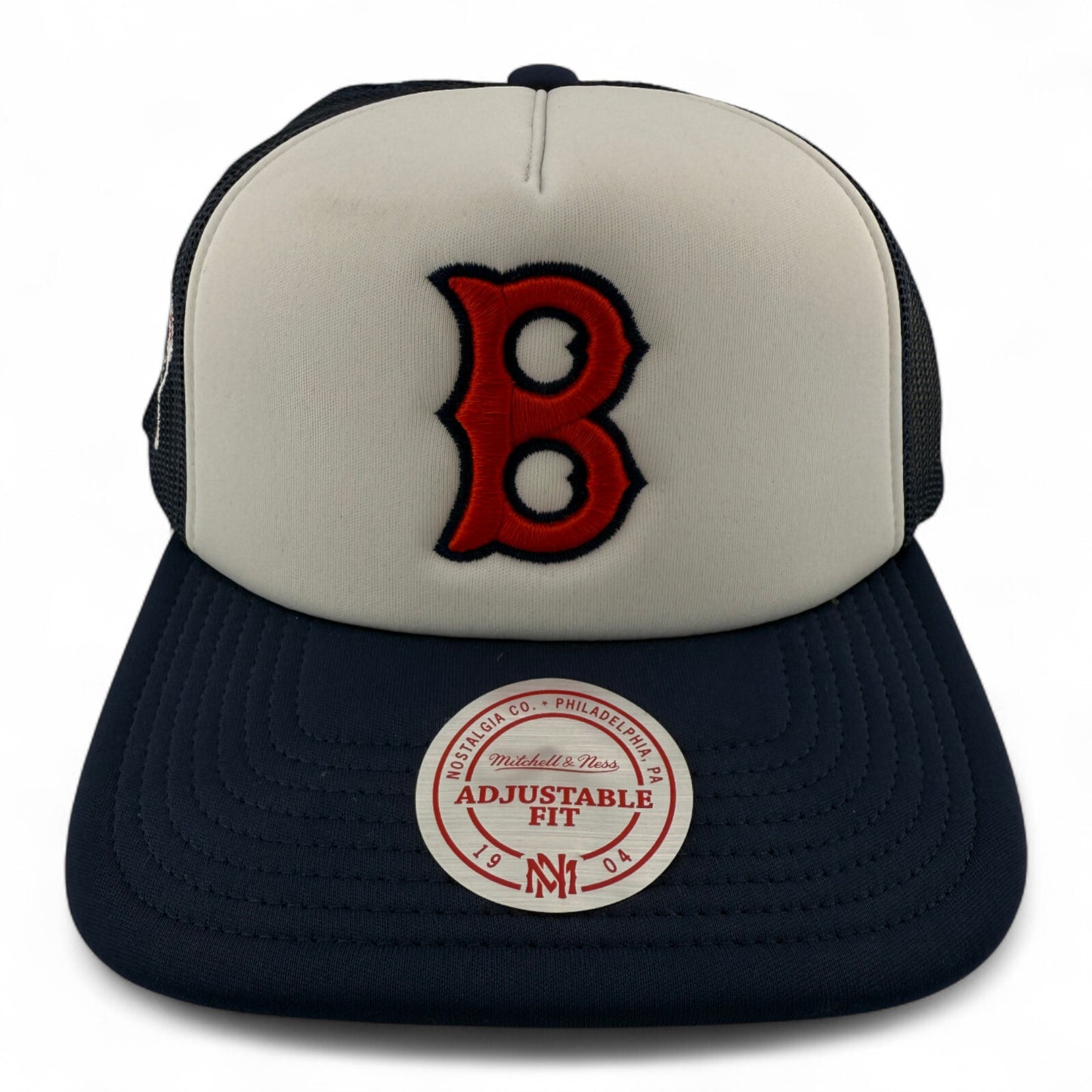 Mitchell & Ness Boston Red Sox MLB 75th Foam Trucker Snapback Adjustable Hat Cap