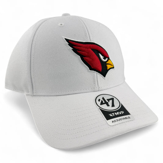 '47 Brand Arizona Cardinals NFL White Bird Logo Patch MVP Adjustable Hat Cap