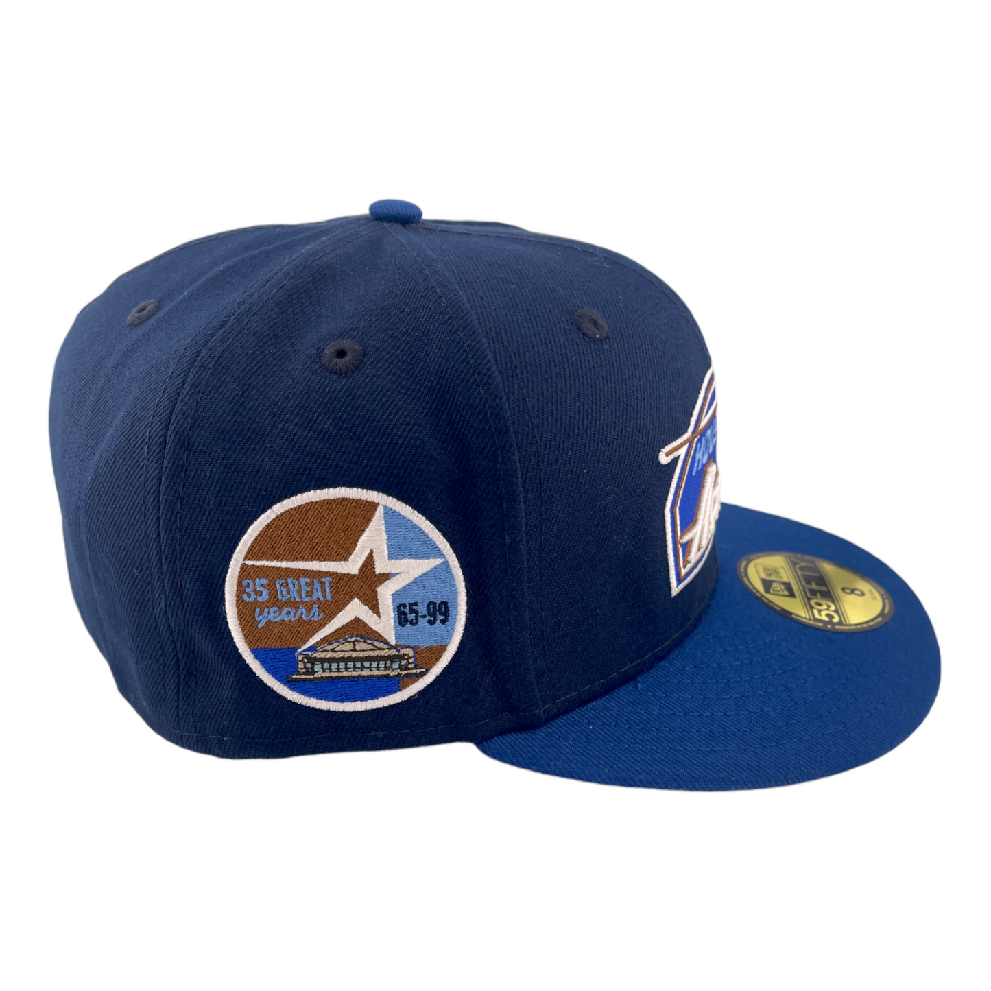 New Era Houston Astros 35 Years Side Patch The Blues Brown UV 59FIFTY Fitted Hat Cap