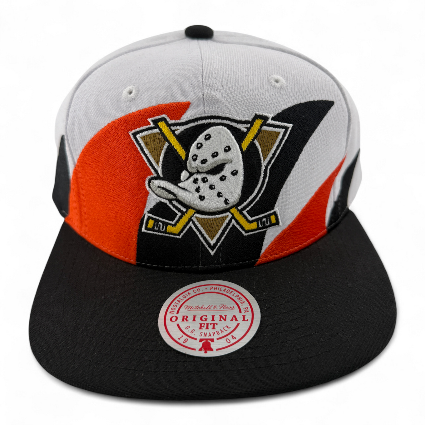 Mitchell & Ness Anaheim Ducks NHL Vintage Sharktooth Snapback Adjustable Hat Cap