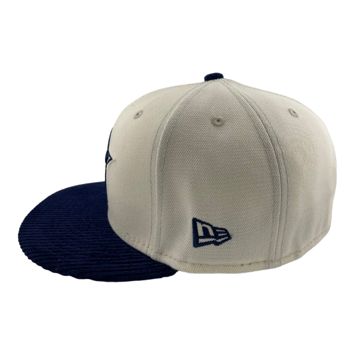 New Era Dallas Cowboys Custom Corduroy Brim Cream Side Patch 59FIFTY Fitted Hat Cap