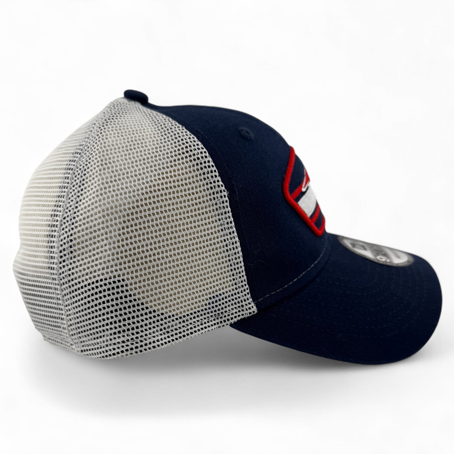 New Era New England Patriots NFL Patch Logo 9Forty Trucker Mesh Snapback Hat Cap
