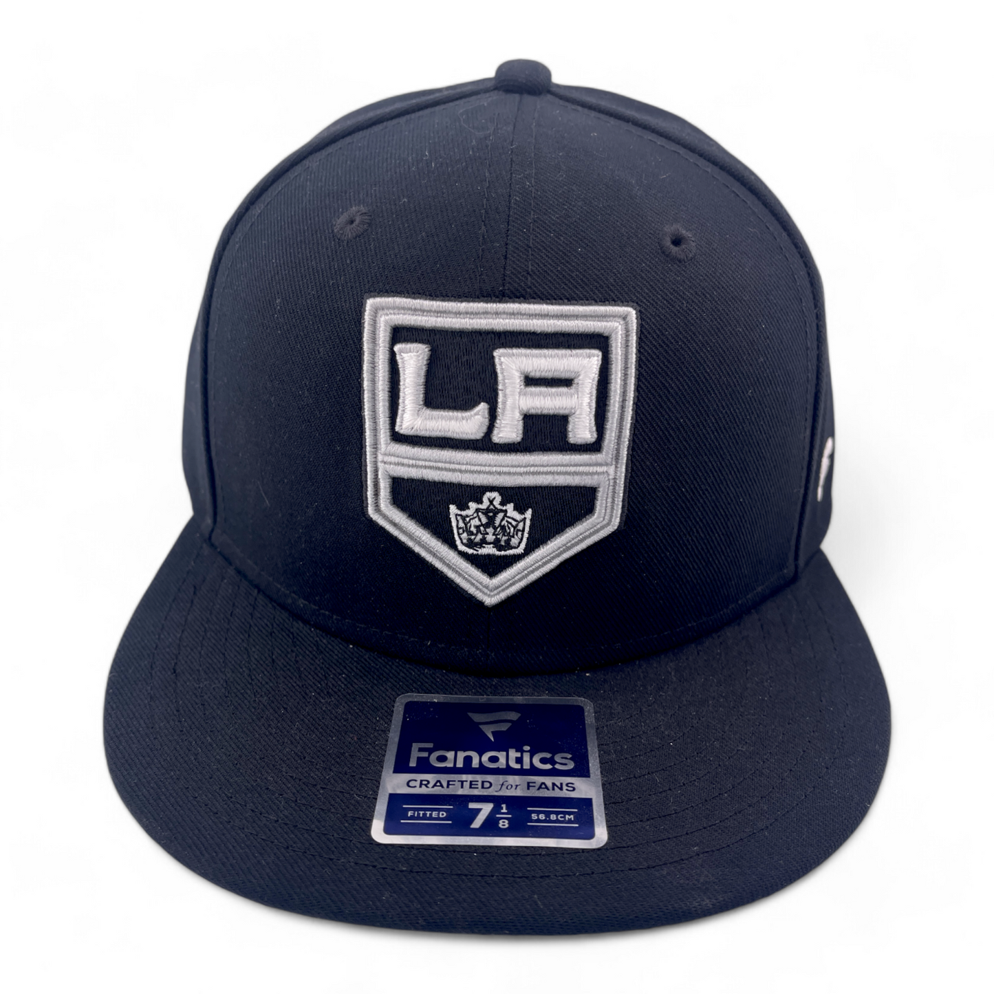 Fanatics Los Angeles Kings NHL Hockey Black Core Primary Logo Fitted Hat Cap