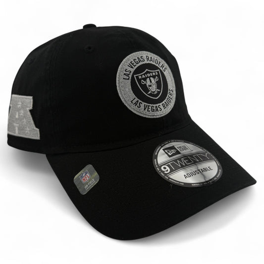 New Era Las Vegas Raiders NFL 2024 Sideline AFC Patch 9Twenty Adjustable Hat Cap