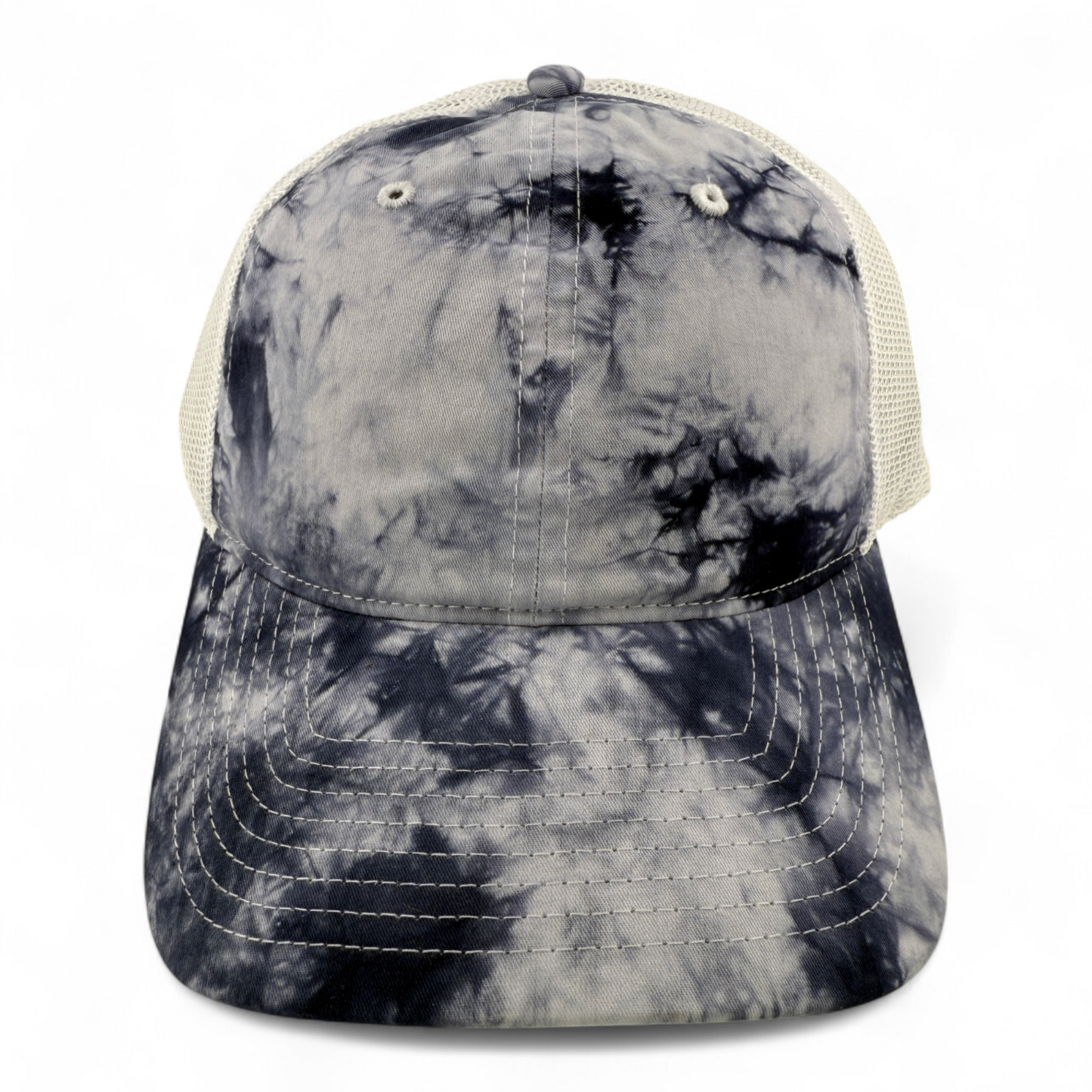 The Game GB470 Navy Tonal Tie Dye Trucker Mesh Back Snapback Adjustable Dad Hat