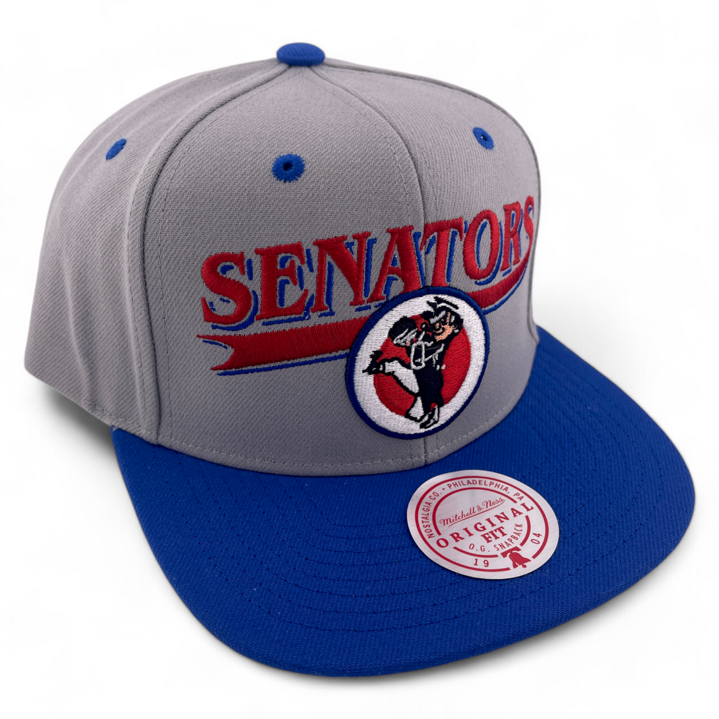 Mitchell & Ness Washington Senators MLB Retro Logo Double Play Snapback Hat Cap