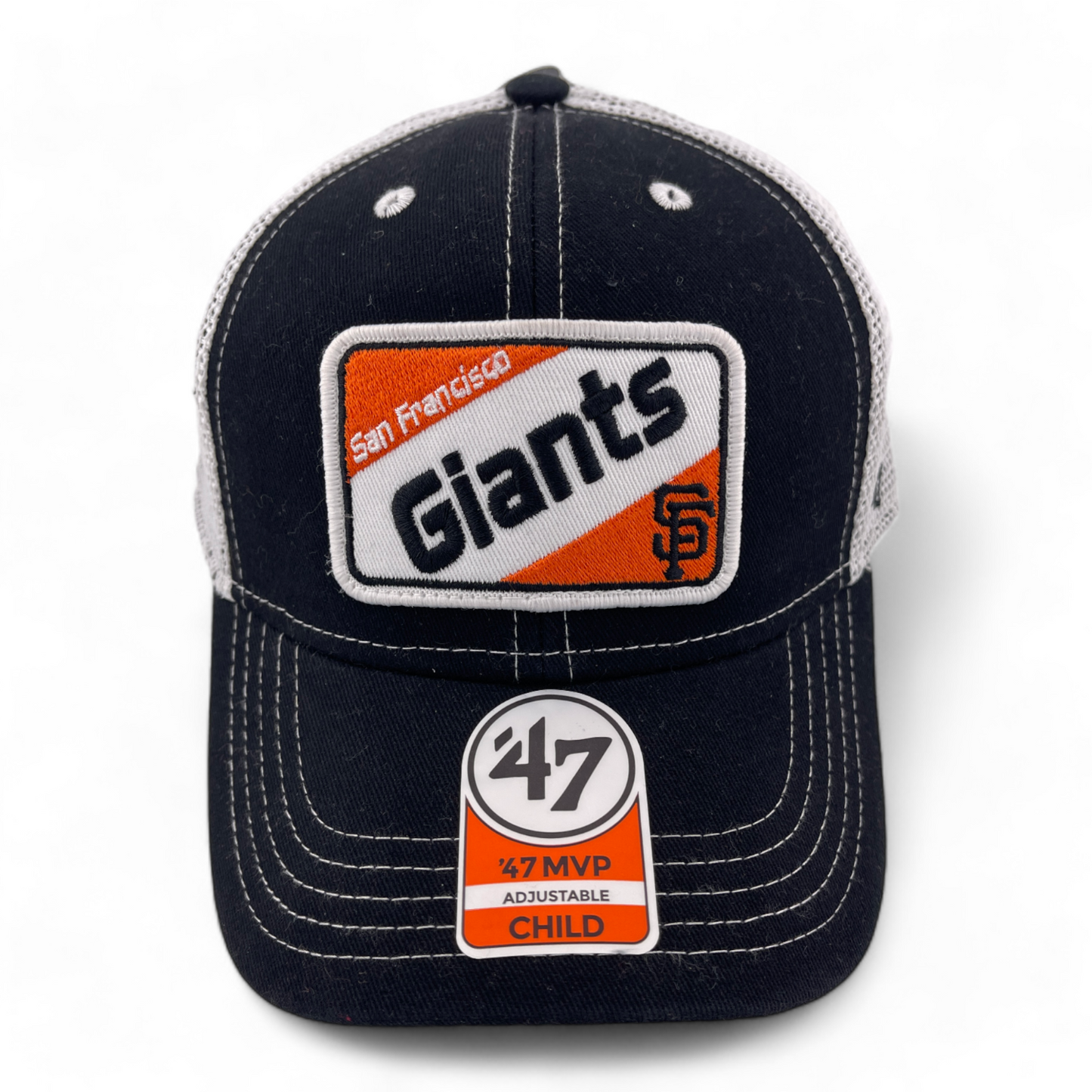 `47 Brand San Francisco Giants Woodlawn MVP Adjustable Mesh Hat Cap KIDS Youth