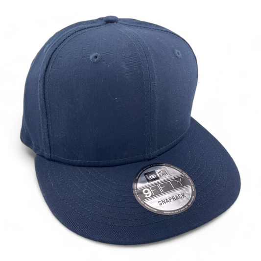 New Era Blank for Customs All Navy Blue 9Fifty Adjustable Snapback Adult Hat Cap