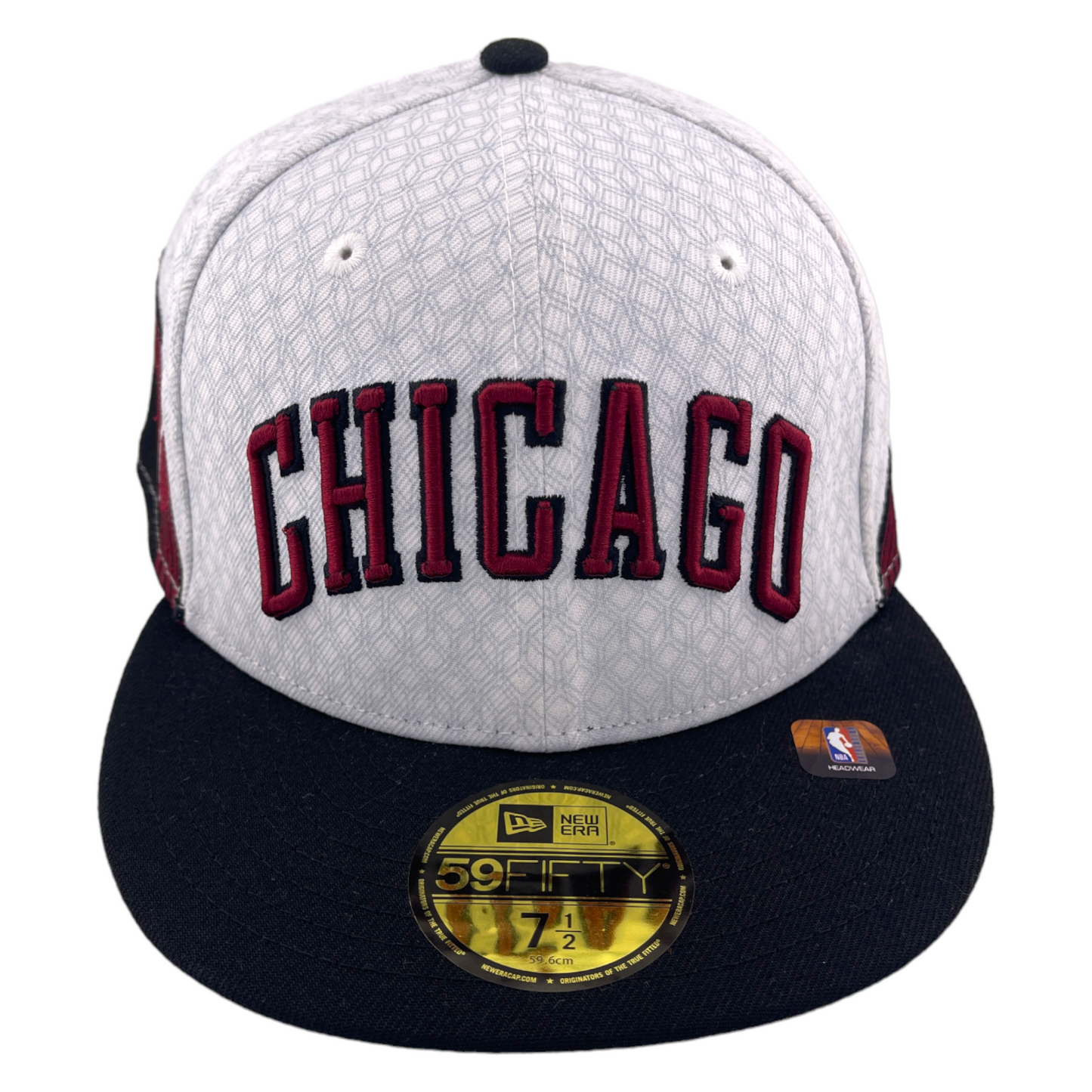 New Era Chicago Bulls 2022 City Edition White/Black/Red UV 59Fifty Fitted Hat Cap