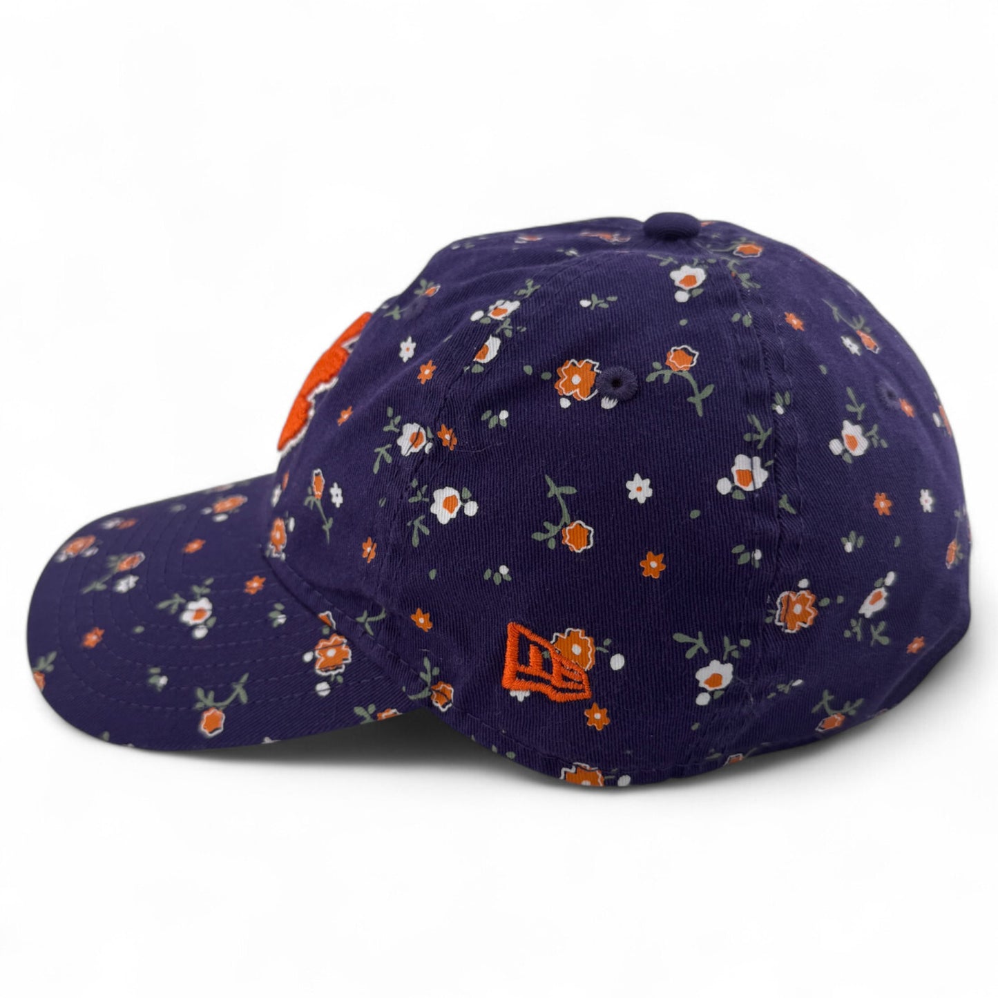 New Era Clemson Tigers NCAA Floral Orange 9Twenty Adjustable Dad Hat Women's