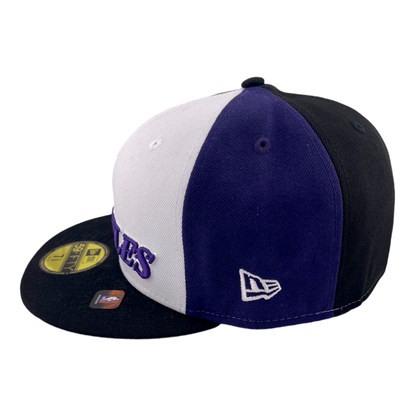 New Era Los Angeles Lakers City Edition White/Black/Purple UV 59Fifty Fitted Hat Cap