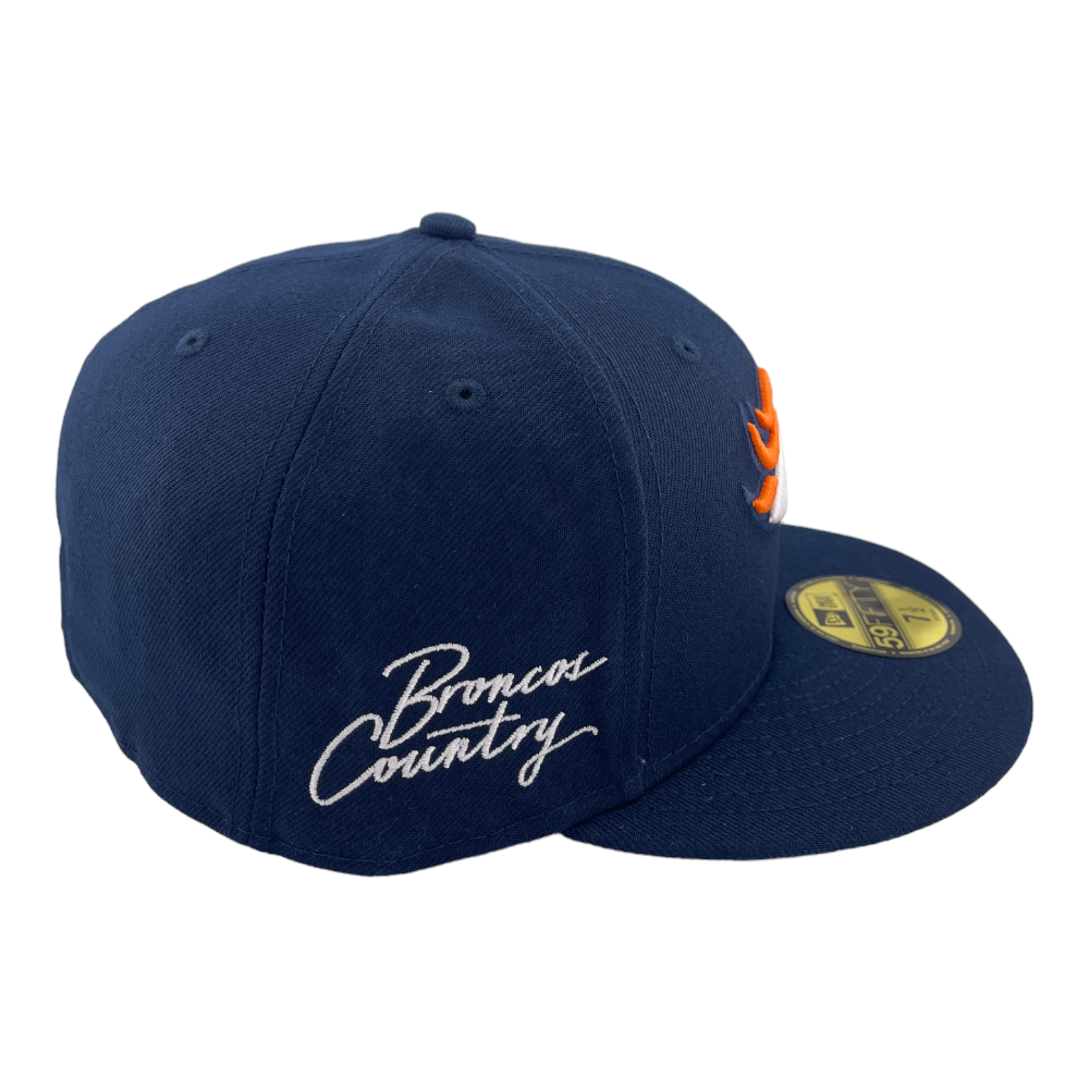 New Era Denver Broncos Country Side Stitch 50 Logo Sweatband 59FIFTY Fitted Hat Cap