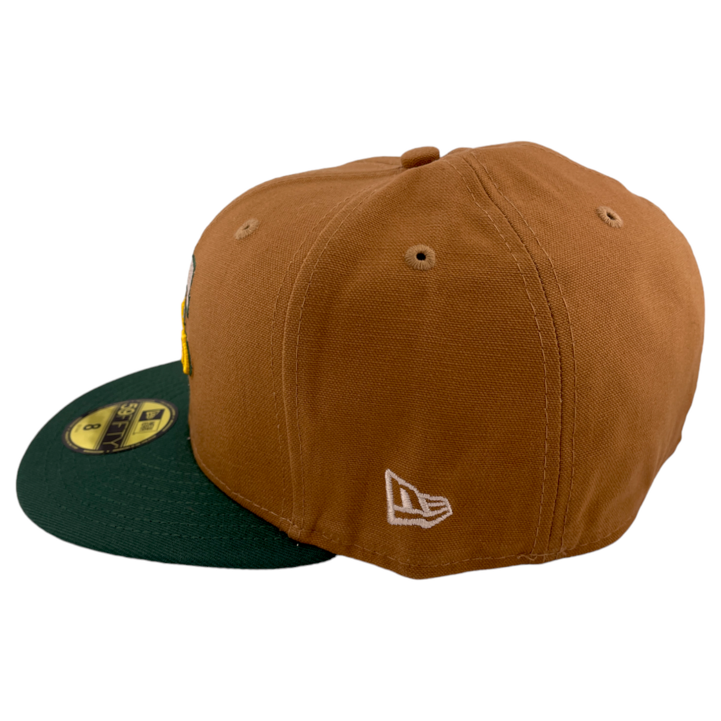 New Era Oakland Athletics A's 30th Side Patch Carhartt Tan/Green 59FIFTY Hat Cap