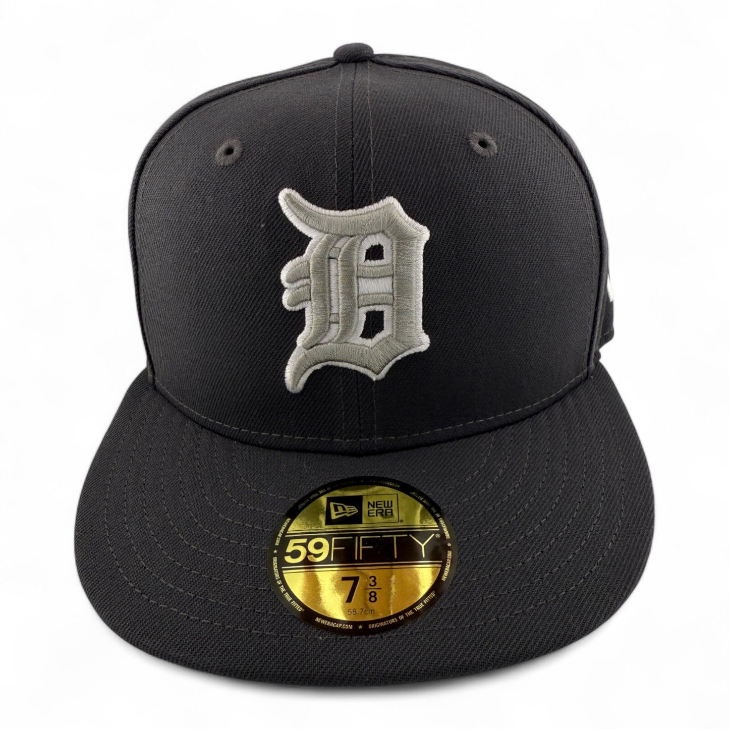 New Era Detroit Tigers MLB Trumbull Stadium Patch Graphite 59FIFTY Fitted Hat