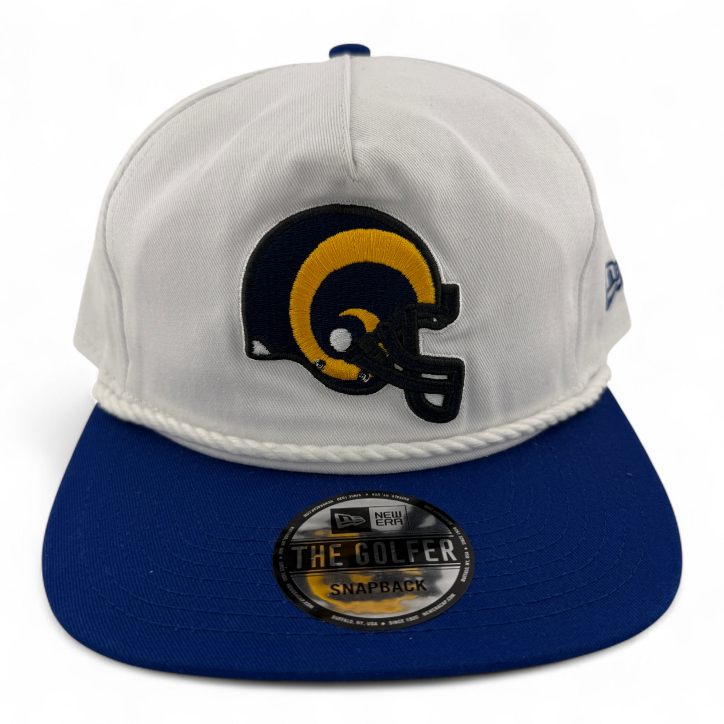 New Era Los Angeles Rams NFL Chrome Rope Golfer A-Frame Snapback Adjustable Hat