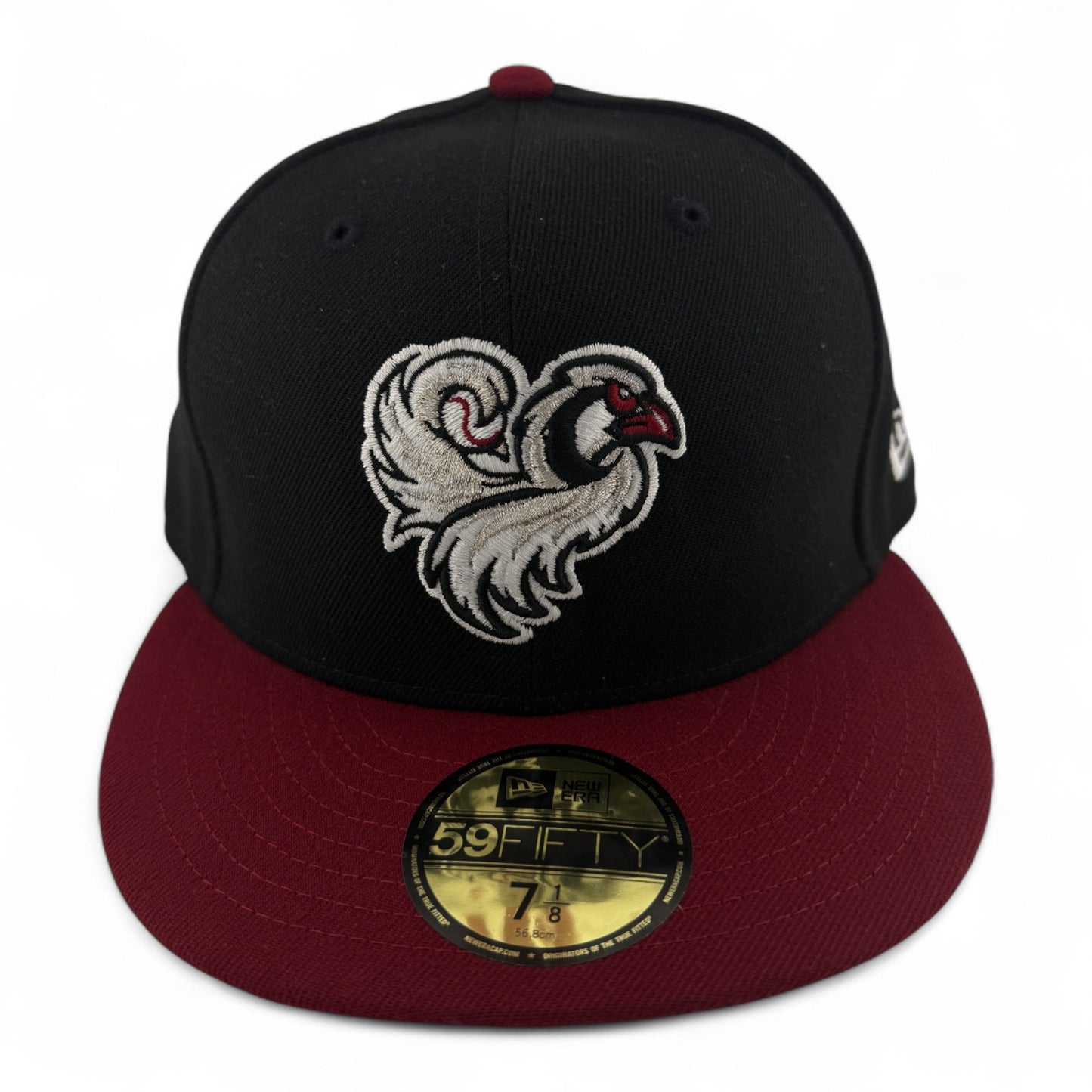 New Era Idaho Falls Chukars MiLB Home Swan Logo Maroon 59Fifty Fitted Hat Cap